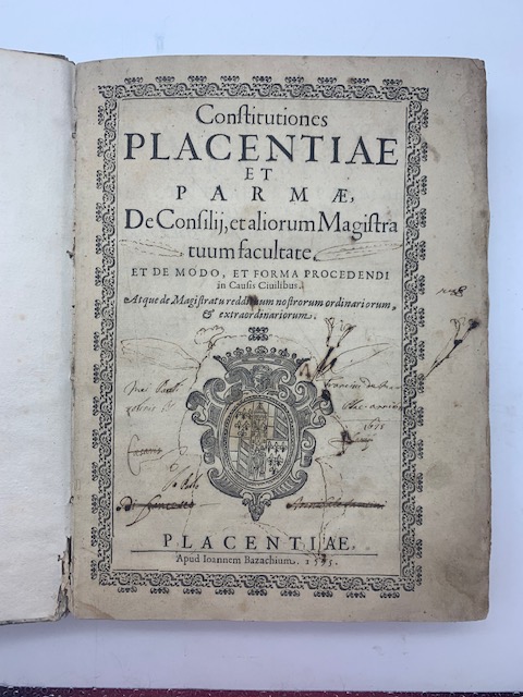 Constitutiones Placentiae et Parmae De consilij et aliorum Magistratuum facultate